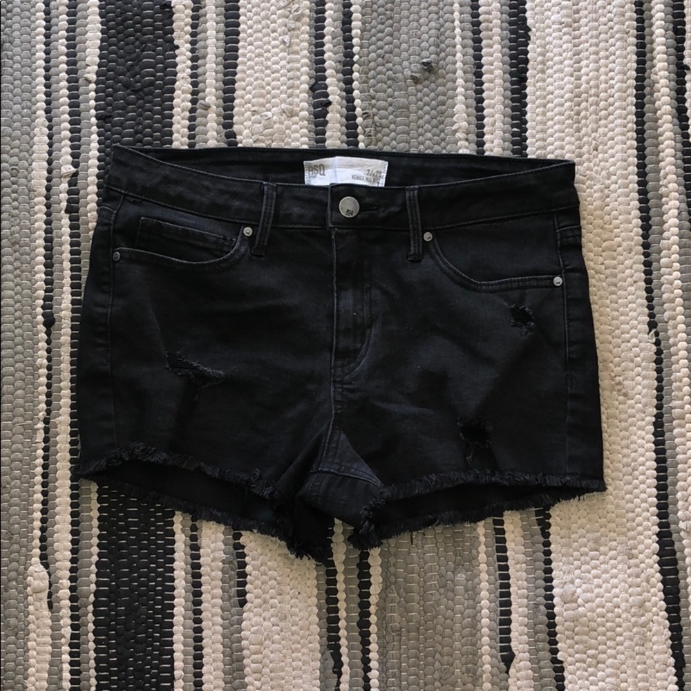 RSQ black jean shorts